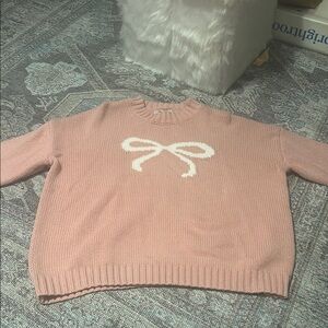 Pink Bow Sweater